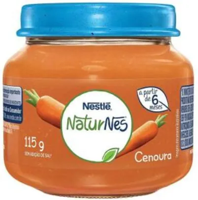 Papinha Cenoura Nestlé 115g | R$: 1,60 - Frete Grátis Prime