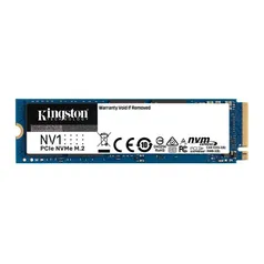 SSD Kingston NV1, 500GB, M.2 2280, PCIe NVMe, Leitura 2100 MB/s, Gravacao 1700 MB/s, SNVS/500G