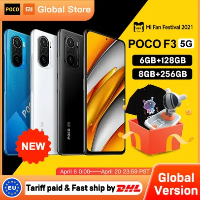 Smartphone Poco F3 5G - 6GB 128GB/8GB 256GB | Global Version - R$2.069
