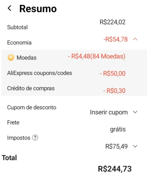 Imagem na descrição da promoção