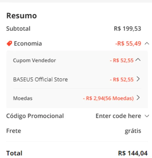 Imagem na descrição da promoção