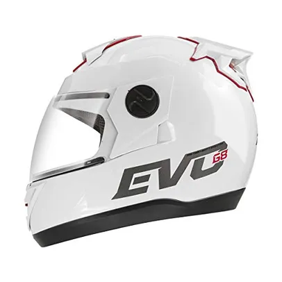 Capacete Evolution G8 EVO Solid Branco Brilhante Tamanho 56 CAP-737BC - Pro Tork