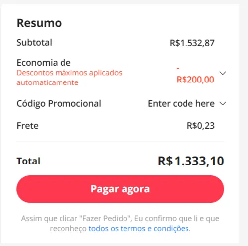 Imagem na descrição da promoção