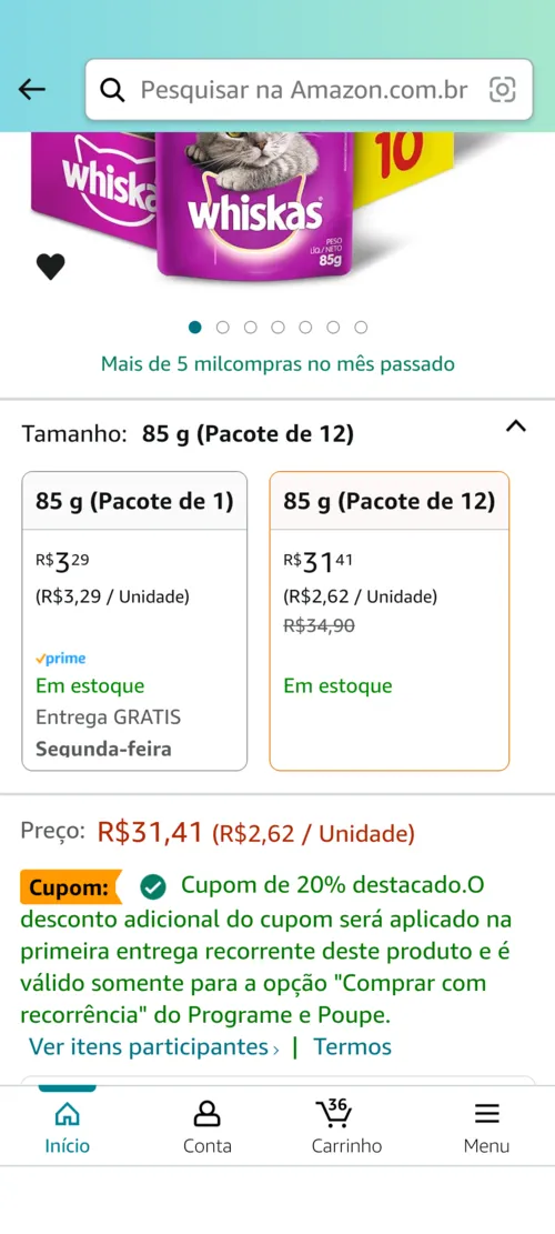 Imagem na descrição da promoção