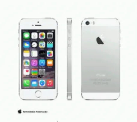 iPhone 5s Silver, com Tela de 4, 4G, 16 GB e Camera de 8 MP - ME433BR/A por R$ 1390
