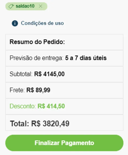 Imagem na descrição da promoção