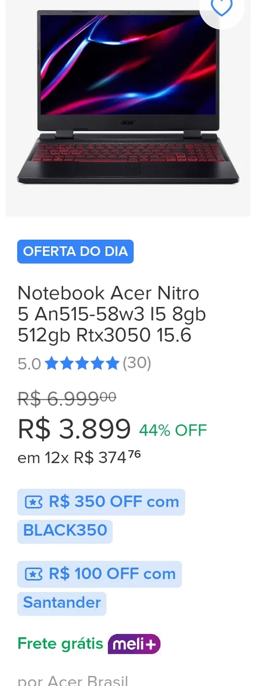 Imagem na descrição da promoção