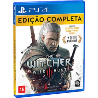 (37 com AME) Game The Witcher 3 Wild Hunt Edição Completa - PS4