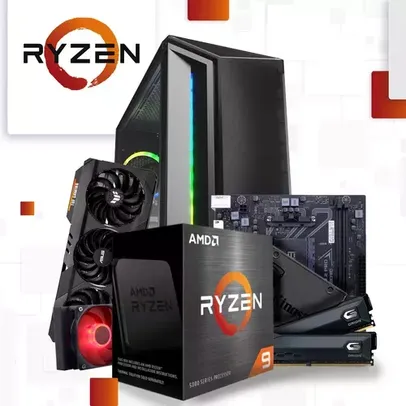 PC GAMER RYZEN 5 5600 RTX 3070TI B550 16GB (2x8 3600mhz) SSD 512GB FONTE 750W GABINETE C/3 FANS