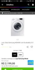 Lava e seca Samsung 8.5kg