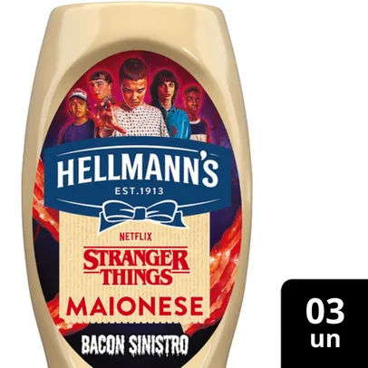 Kit Maionese Hellmann´s Bacon 335g - Edição limitada Stranger Things 3 Unidades