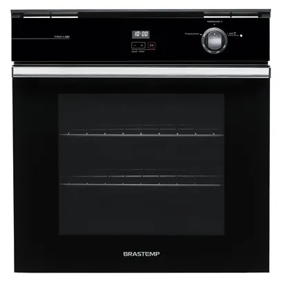 Forno de embutir a gás Brastemp 78 litros Preto com grill e timer touch - BOA84AE • 220V