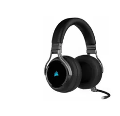 Headset Sem Fio Gamer Corsair Virtuoso Premium Carbono, RGB, Som Surround 7.1, Drivers 50mm, Múltiplas Plataformas - CA-9011185-NA