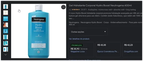 Imagem na descrição da promoção