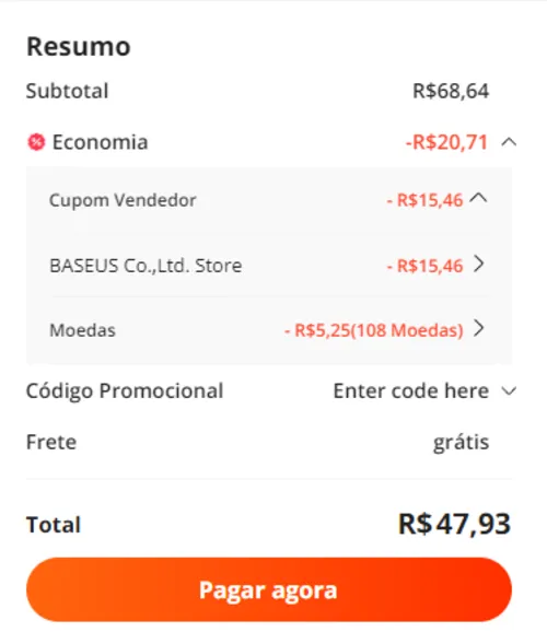 Imagem na descrição da promoção