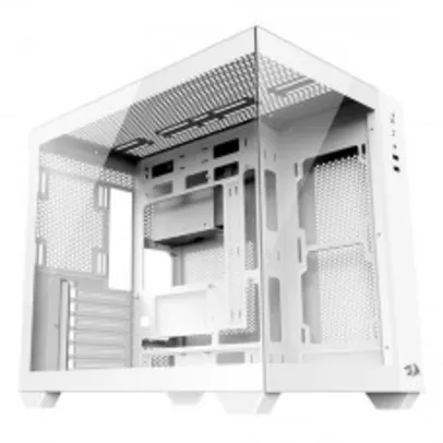 Gabinete Gamer Redragon Wideload Lite, Mid Tower, Vidro Temperado, ATX, White, Sem Fonte