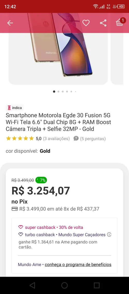 Imagem na descrição da promoção