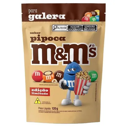 Confeito M&MS Chocolate ao Leite Pipoca 120g