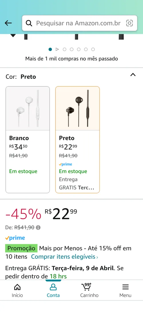 Imagem na descrição da promoção