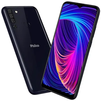 Smartphone Philco Hit P12 Dark Blue 128GB, 4GB RAM, Tela 6,52”, Câmera Traseira Quádrupla