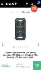 Caixa de som Bluetooth com bateria integrada GTK-XB60 [200 RMS]