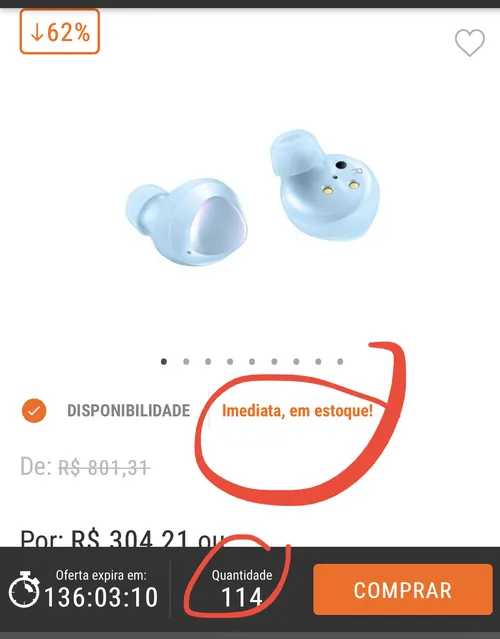 Imagem na descrição da promoção