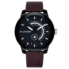 Relógio tommy hilfiger masculino couro marrom - 1791478 - R$292