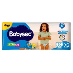 (LEVANDO 4) Fralda Babysec XG Ultra-Sec Mega 30 Unidades