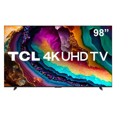 Product photo Smart Tv Tcl 98 Led Uhd 4K Google Tv Dolby Vision Iq Preto 98P755