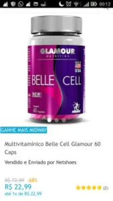 Multivitamínico Belle Cell Glamour 60 Caps - R$23