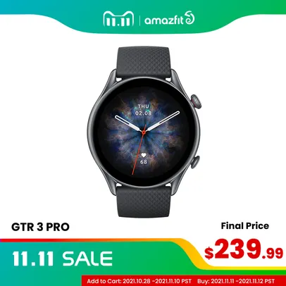 [11.11] Smartwatch Amazfit GTR 3 PRO