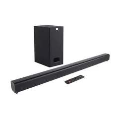 Soundbar JBL SB130 de 2.1 canais e subwoofer com fio Bluetooth Dolby digital 55 W Bivolt Preto