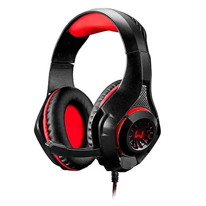 Headset Gamer Rama P3+USB Stereo Adaptador P2 LED Vermelho Warrior - PH219