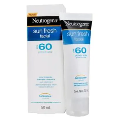 Protetor Solar Sun Fresh Facial FPS 60, Neutrogena, 50g