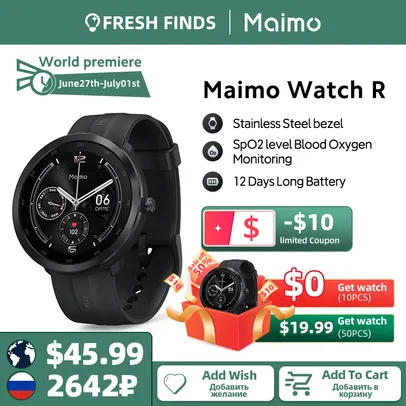 [Amanhã 27/06] Smartwatch Maimo Watch R Versão global