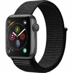 Apple Watch Series 4 GPS 40 mm Alumínio Cinza Espacial Pulseira Esportiva Loop Preto