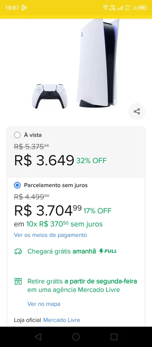 Imagem na descrição da promoção