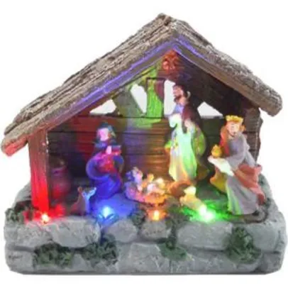 Saindo por R$ 25: Presépio com LED José, Maria, Menino Jesus na Casinha - Orb Christmas | R$25 | Pelando