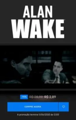 Alan Wake na Epic - R$3