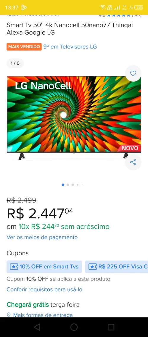 Imagem na descrição da promoção