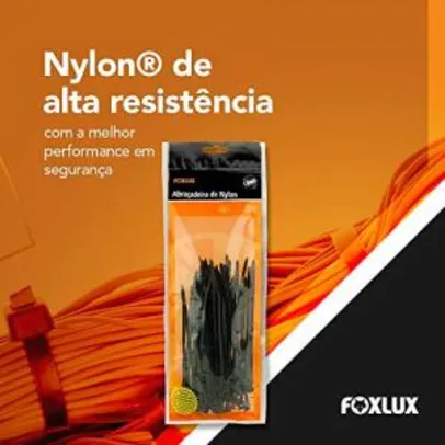 [PRIME] Abraçadeira Foxlux Nylon 100x2,5mm Proteção UV 100 uni. | R$4,26