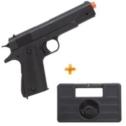 Pistola Airsoft M1911 M292 Spring - Double Eagle + Maleta - R$116