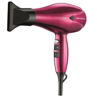 Secador de Cabelos Mondial Chrome Pink SC33 com Motor AC Profissional - Rosa - R$82