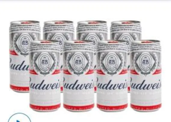 [Cliente Ouro] Cerveja Budweiser 8 latas 269ml - 5 packs por R$14,90