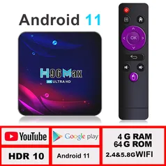 [Disponível às 21h] TV Box H96 Max LEMFO