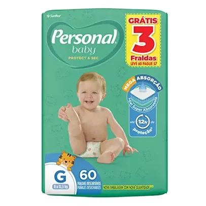 [Rec] Fralda Personal Baby Protect&Sec G Leve 60 Pague 57 unidades