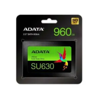 SSD Adata SU630 960GB SATA Leitura 520MB/s Gravação 450MB/s - ASU630SS-960GQ-R
