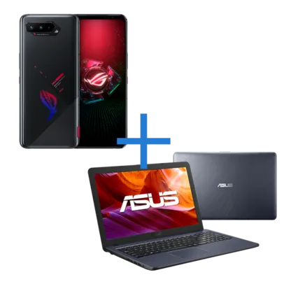 Smartphone ASUS ROG Phone 5s 8GB/ 128GB Preto + Notebook ASUS VivoBook X543UA-DM3457T Cinza Escuro