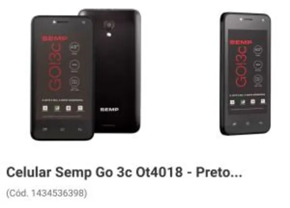 Celular Semp Go 3c | R$169