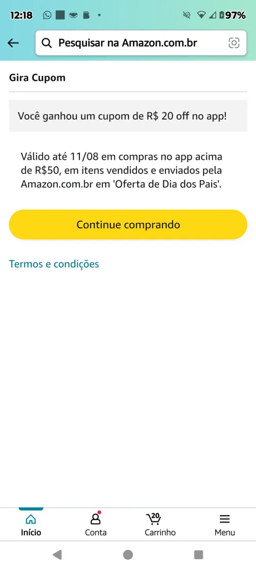 Imagen na descrição da promoção